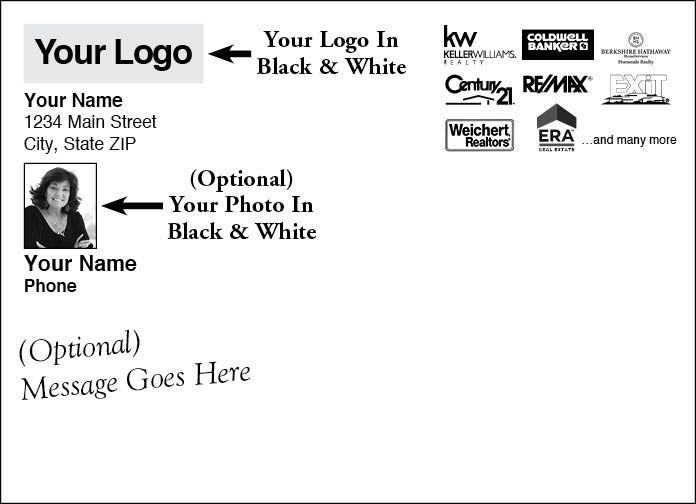 ReaMark Products: B/W Imprint #7 Envelope (5.25 x 7.25)